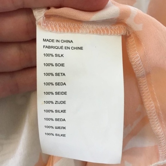 Club Monaco Draped SILK Floral Blouse SMALL ab175 - Picture 7 of 7